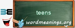 WordMeaning blackboard for teens